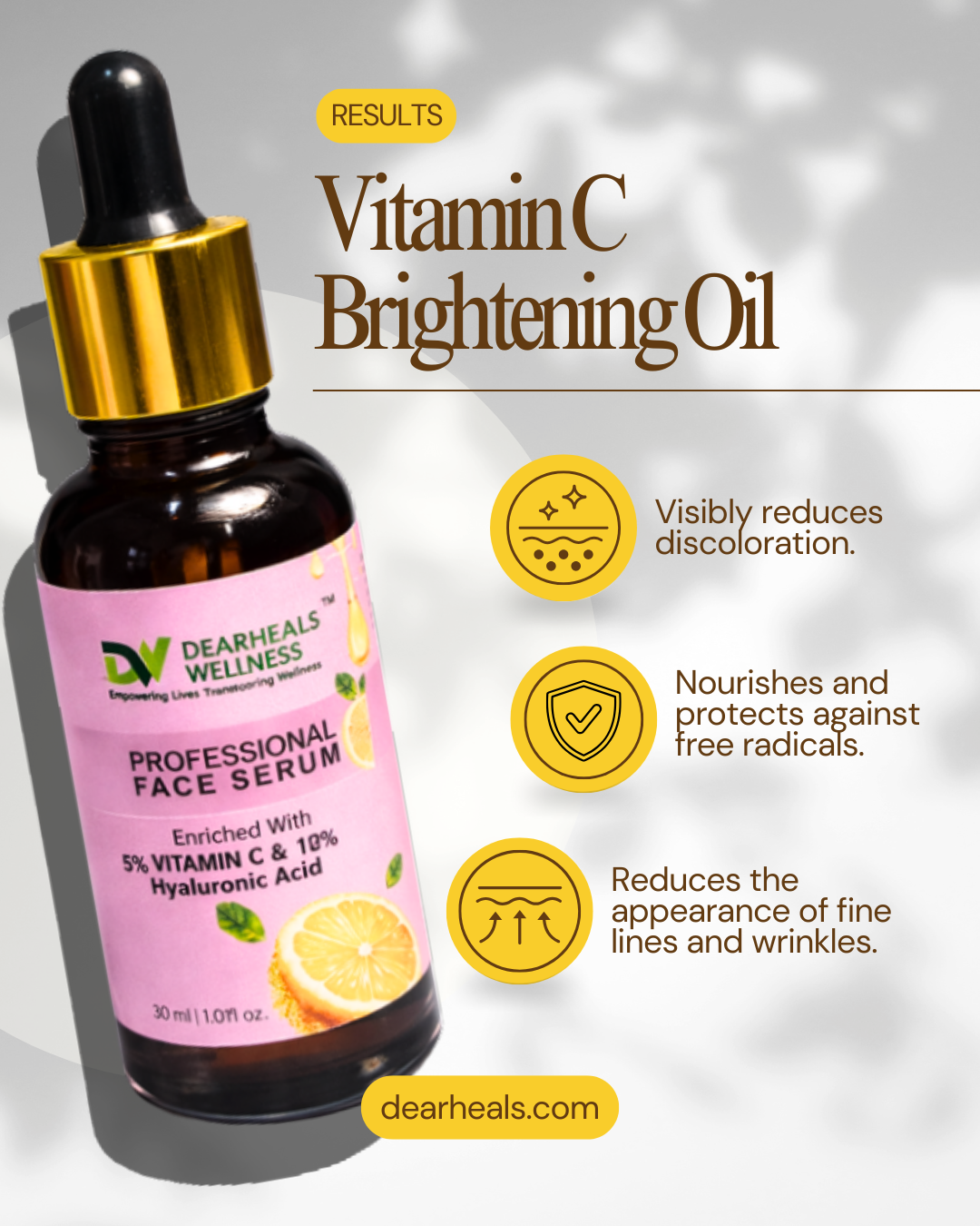 Professional Face Serum Vitamin C & Hyaluronic acid