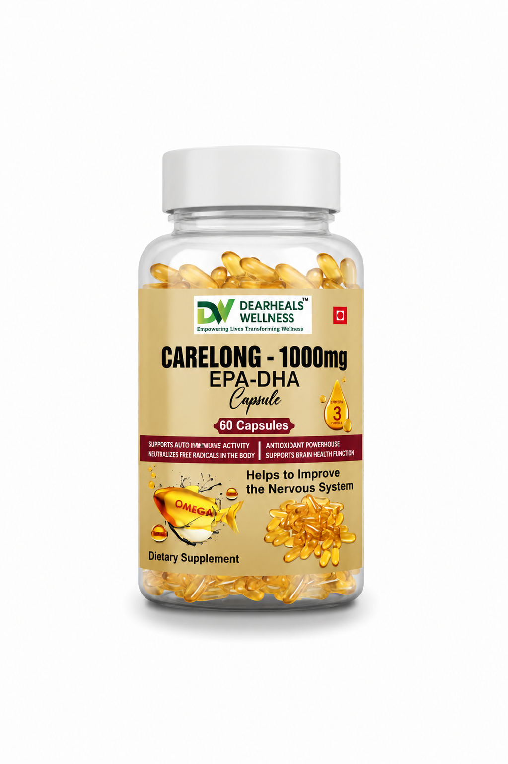 Carelong-1000(EPA-DHA) (60 Capsules)