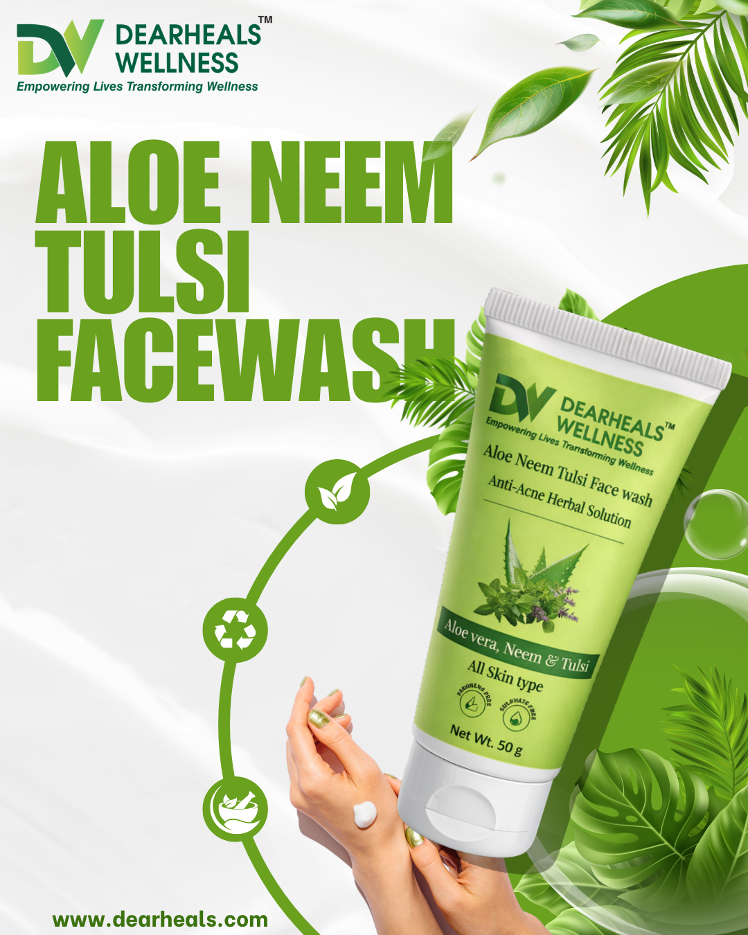 Aloe vera Neem Tulsi Face Wash