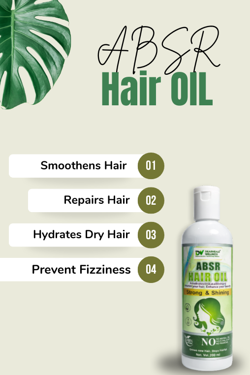 ABSR Herbal Hair Oil-200 ml Amla, Brahmi, Shikakai, Reetha (silicon, paraben free)