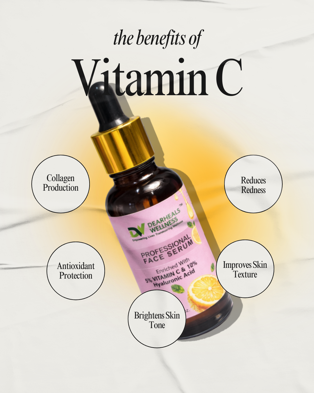 Professional Face Serum Vitamin C & Hyaluronic acid