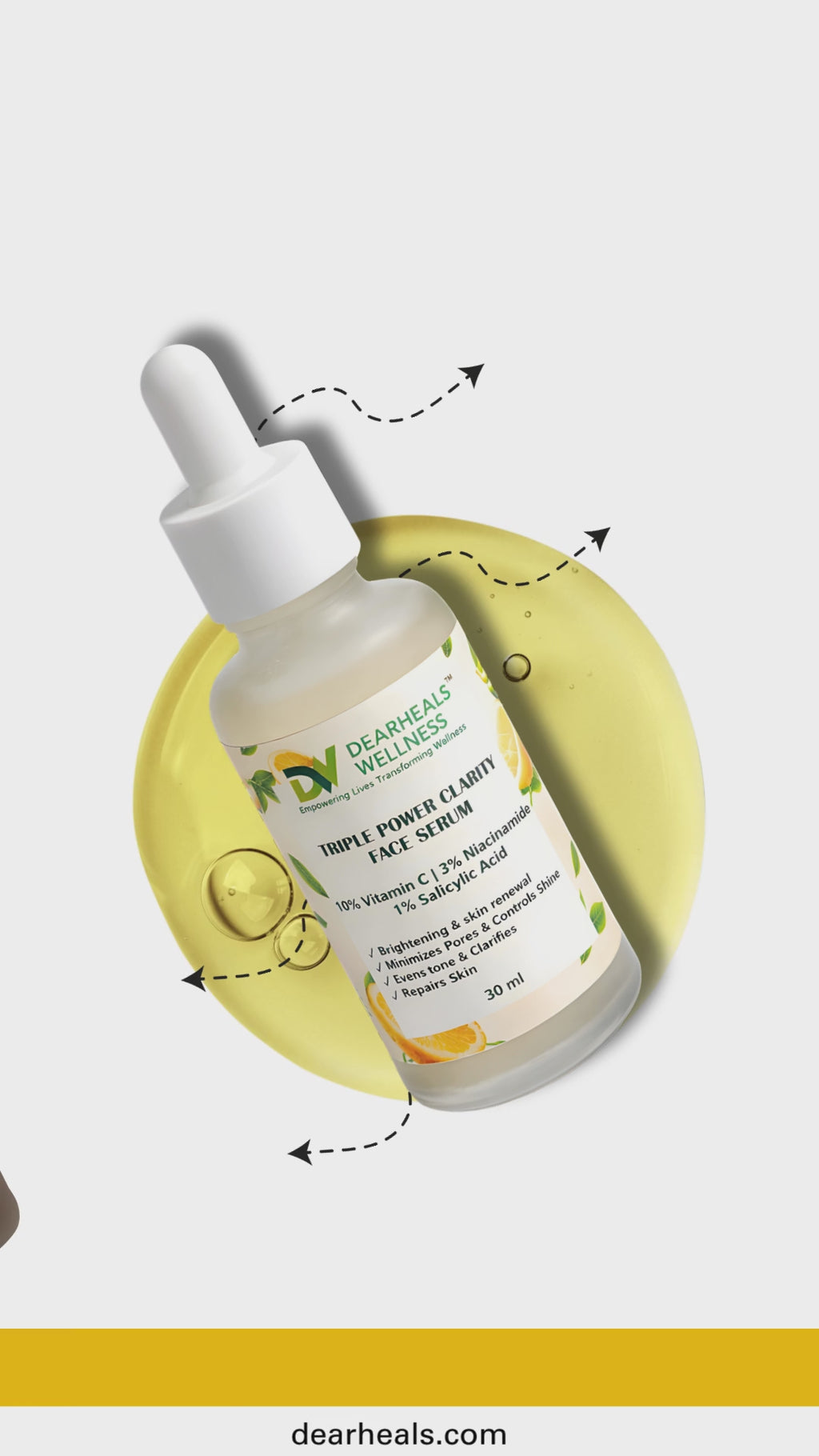 Triple Power Clarity Face Serum 10% Vitamin C, 3% Niacinamide, 1% Salicylic Acid